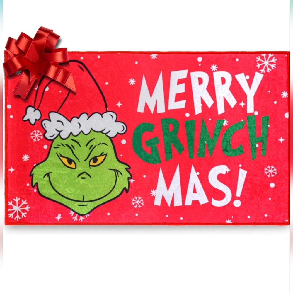 Indoor Soft Grinch Welcome Mat 27x18 Inch, the Grinch Door Mat